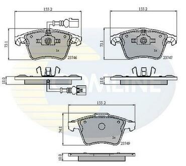 CBP11312 COMLINE Комплект тормозных колодок, дисковый тормоз