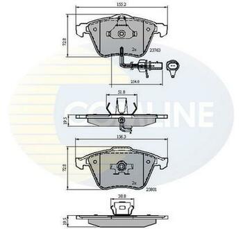 CBP11753 COMLINE Комплект тормозных колодок, дисковый тормоз