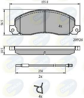 CBP21048 COMLINE Комплект тормозных колодок, дисковый тормоз