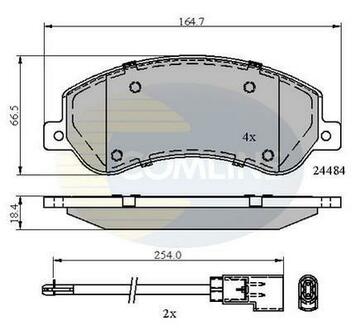 CBP21512 COMLINE Комплект тормозных колодок, дисковый тормоз