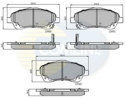 CBP31140 COMLINE Комплект тормозных колодок, дисковый тормоз