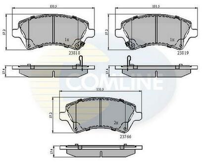 CBP31154 COMLINE Комплект тормозных колодок, дисковый тормоз