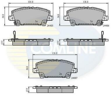 CBP31586 COMLINE Комплект тормозных колодок, дисковый тормоз