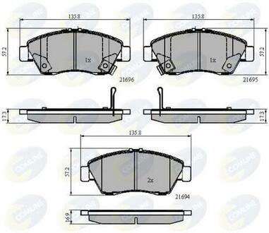 CBP32009 COMLINE Комплект тормозных колодок, дисковый тормоз
