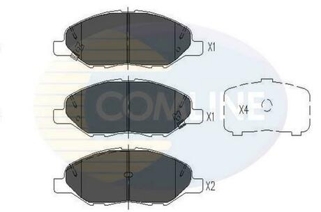 CBP36044 COMLINE Комплект тормозных колодок, дисковый тормоз