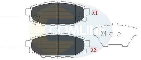 CBP36052 COMLINE Комплект тормозных колодок, дисковый тормоз