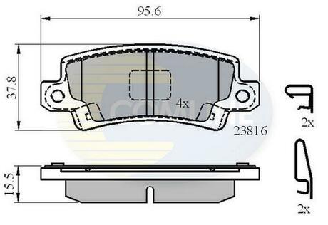 CBP3942 COMLINE Комплект тормозных колодок, дисковый тормоз