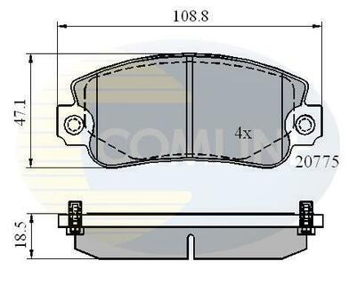 CBP4129 COMLINE Комплект тормозных колодок, дисковый тормоз