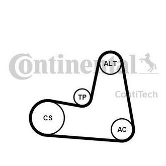 7PK1125K1 Contitech Комплект (ремінь+ролики)