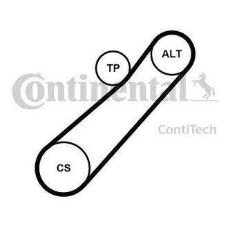 7PK880K1 Contitech Комплект (ремінь+ролики) CONTINENTAL 7PK880K1