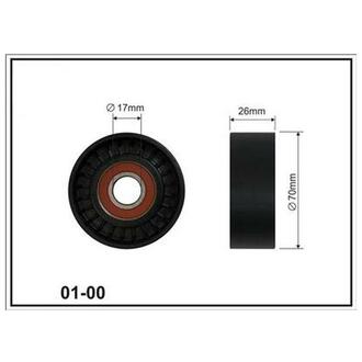 CX0100 CX Ролик приводного ремня Skoda Roomster (5J) (06-15) (01-00)