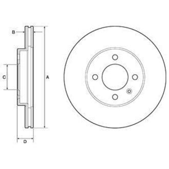 BG2455 Delphi Тормозной диск