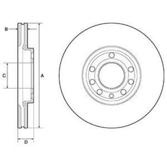 BG3713C Delphi Гальмівний диск