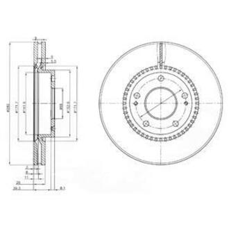 BG3861C Delphi Тормозной диск