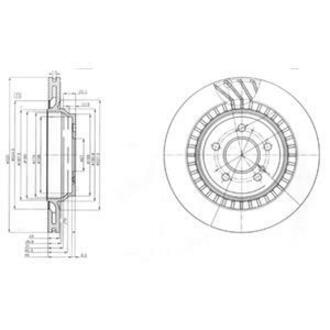 BG4144 Delphi DB диск гальмівний задній 320*24 W221