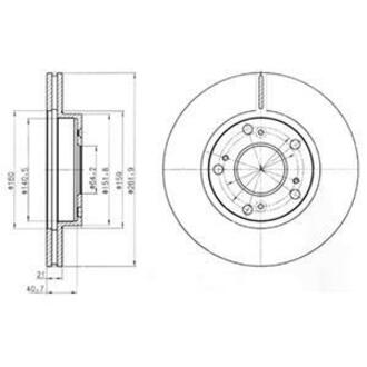 BG4294 Delphi HONDA диск тормозной передн.Civic VIII Hybrid 06-