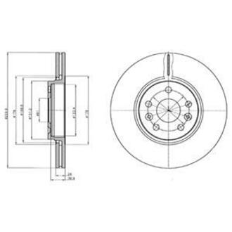 BG4338 Delphi RENAULT Диск тормозной передний GRAND SCENIC II 2.0 dCi 05-