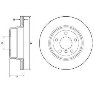 BG4695C Delphi диск гальм. задн. BMW E60 525