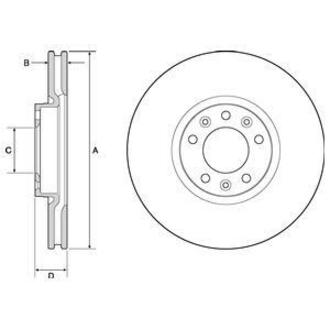 BG4696C Delphi диск гальм. передн. CITROEN C4 Picasso 13-