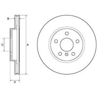 BG4777C Delphi TARCZA HAM./PRZ/ BMW,MINI 214,216,216I,218I,COOPER D CLUBMAN,COOPER S,SD 13-