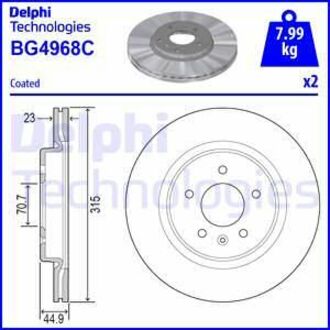 BG4968C Delphi Гальмiвнi диски