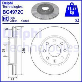 BG4972C Delphi Гальмівний диск