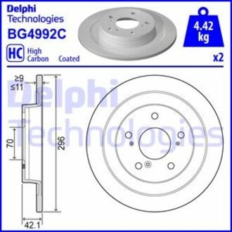 BG4992C Delphi тормозной диск
