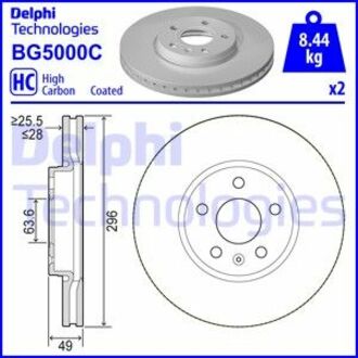 BG5000C Delphi Гальмiвнi диски