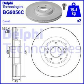 BG9056C Delphi Гальмівний диск