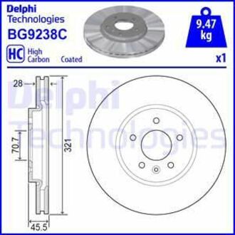 BG9238C Delphi Гальмівний диск