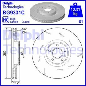 BG9331C Delphi гальмівний диск