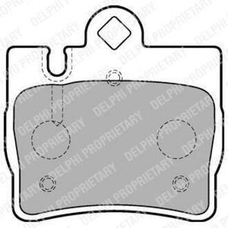 LP1697 Delphi Комплект тормозных колодок, дисковый тормоз