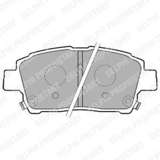 LP1742 Delphi Комплект тормозных колодок, дисковый тормоз