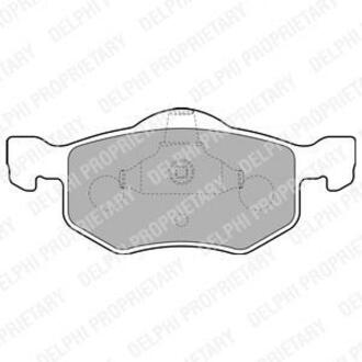 LP1900 Delphi Комплект тормозных колодок, дисковый тормоз