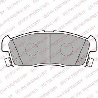 LP2258 Delphi Комплект тормозных колодок, дисковый тормоз