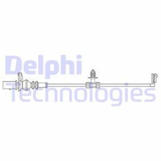 LZ0307 Delphi Czujnik zużycia klocka hamulcowego pasuje do: AUDI A8 D5, Q7 BENTLEY BENTAYGA 2.0-6.0 01.15-