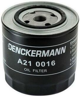 A210016 Denckermann Фільтр масляний двигуна VW T4 1.9 D 90-03, AUDI 100 2.0-2.4 D 82-94 (вир-во DENCKERMANN)