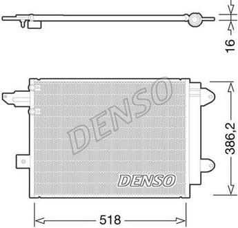 DCN02005 DENSO Радіатор кондиціоіонера AUDI A4 (8E2, B6) 00-04, A4 (8EC, B7) 04-08, A4 Avant (8E5, B6) 01-04, A4 Avant