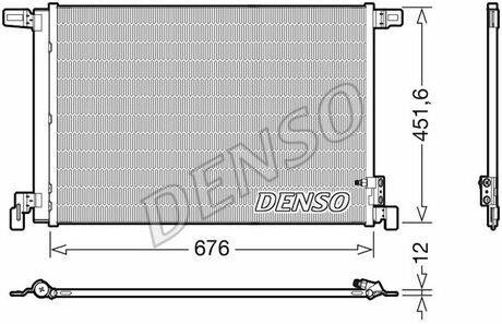 DCN02008 DENSO Радіатор кондиціонера