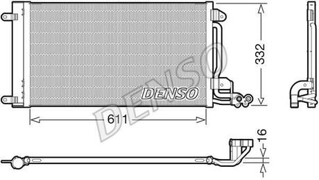 DCN02034 DENSO Радіатор кондиціонера