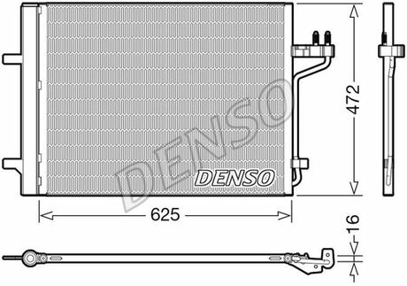DCN10047 DENSO Радіатор кондиціонера