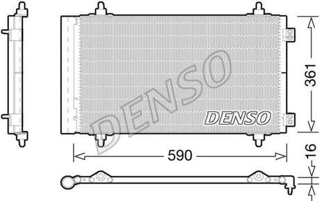 DCN21018 DENSO Радіатор кондиціонера