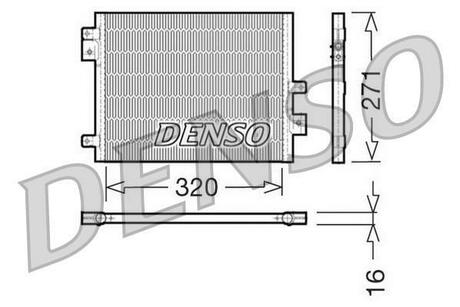 DCN28002 DENSO Радіатор кондиціонера