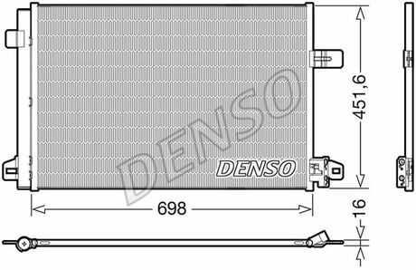 DCN32028 DENSO Радіатор кондиціонера