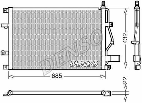 DCN33013 DENSO Радіатор кондиціонера