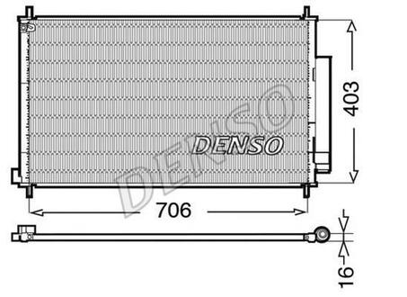 DCN40013 DENSO Радіатор кондиціонера Denso DCN40013
