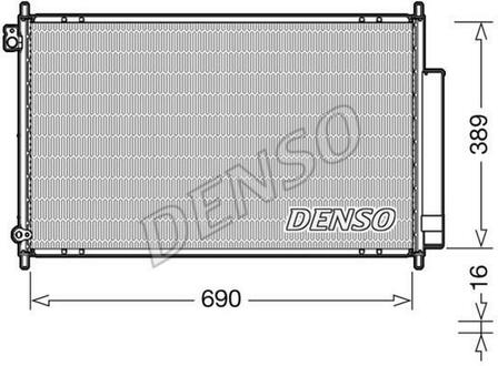 DCN40016 DENSO Радіатор кондиціонера