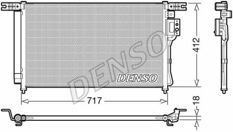 DCN41008 DENSO Радіатор кондиціонера