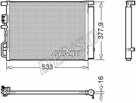 DCN41018 DENSO Радіатор кондиціонера