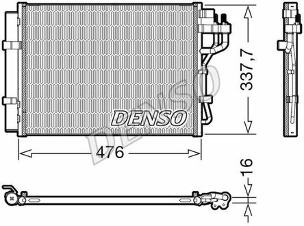 DCN41023 DENSO Радіатор кондиціонера